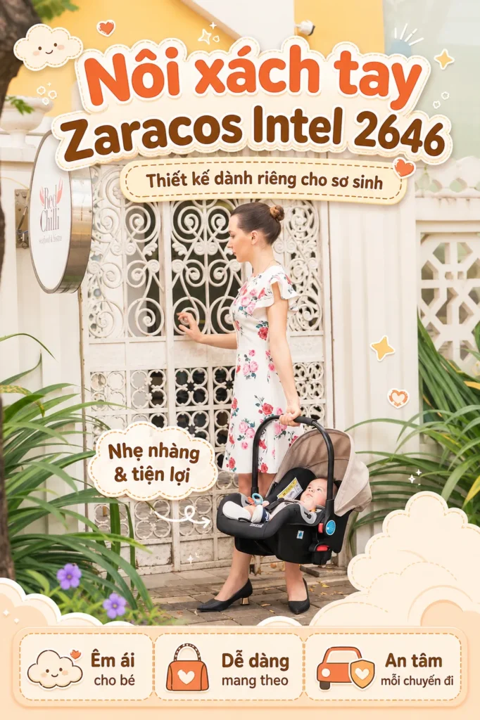 Khám phá tính năng nôi xách tay ô tô Zaracos Intel 2646