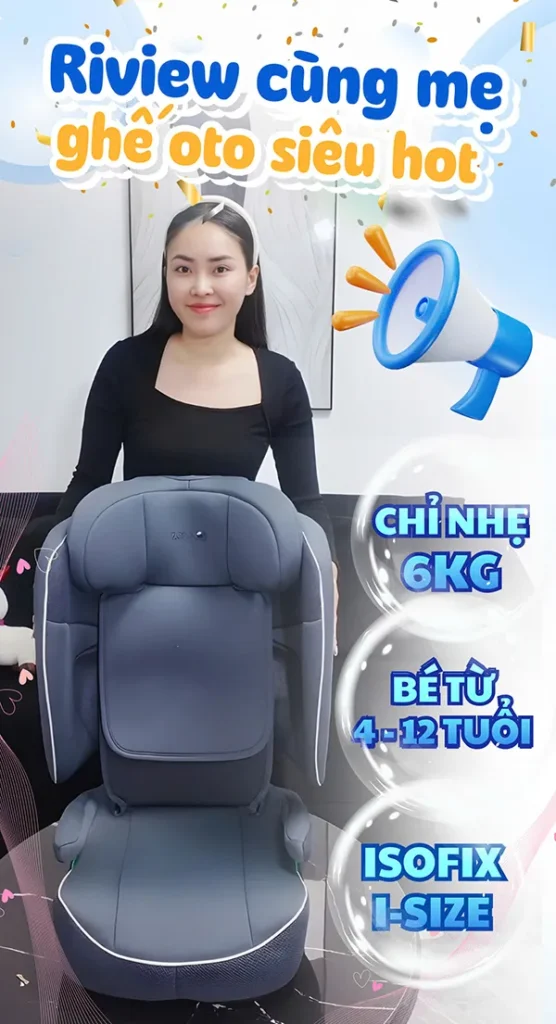 Cùng mẹ bỉm Review ghế oto Zaracos Kalis 5076